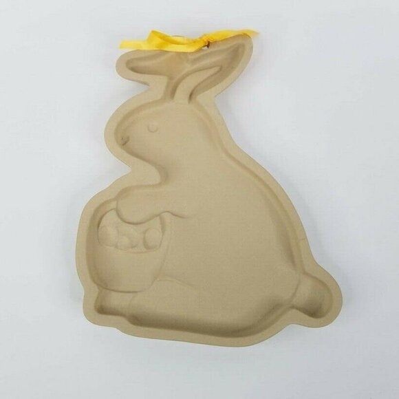 Superstone Easter Bunny Rabbit Cookie Mold Vintage 1996 Stoneware 8" x 10" - Picture 1 of 8